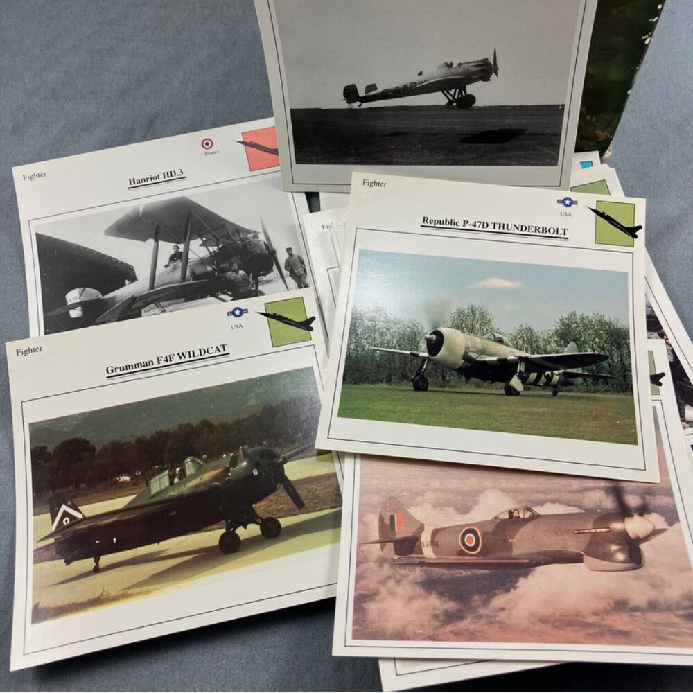 Edito Service Military WWII Warplane Aircraft Airplane Collector Cards Vtg 1988